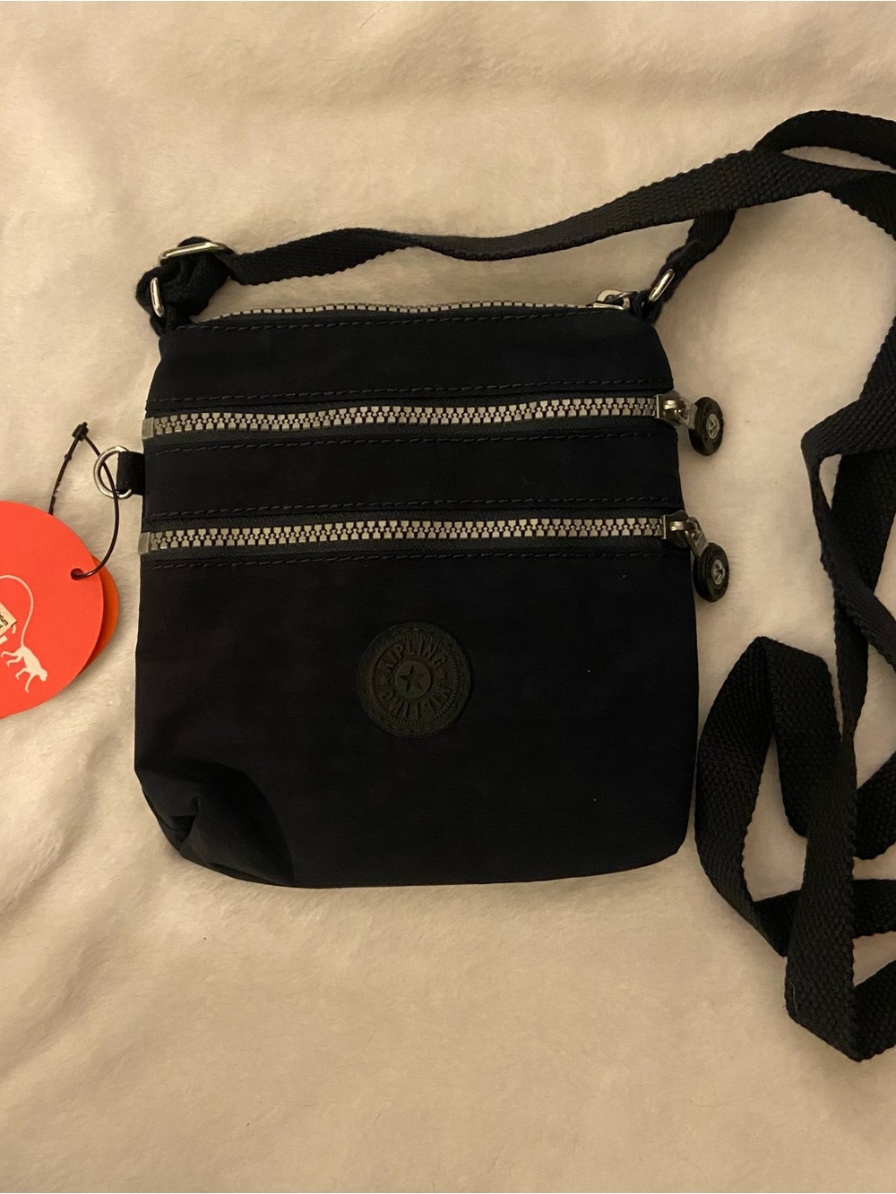 NWT Kipling Dark Blue Nylon Crossbody Messenger Bag